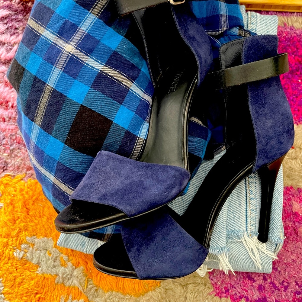 Vince. Italian Leather Sandal Heels